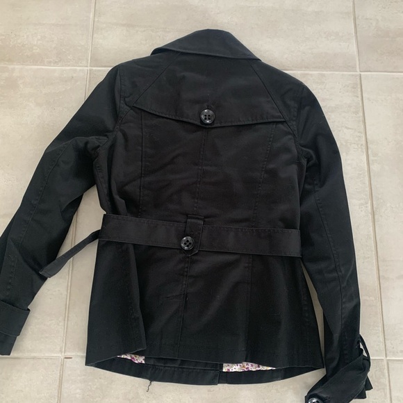 Eclipse Black Trench Coat with Belted Waist - Picture 2 of 3